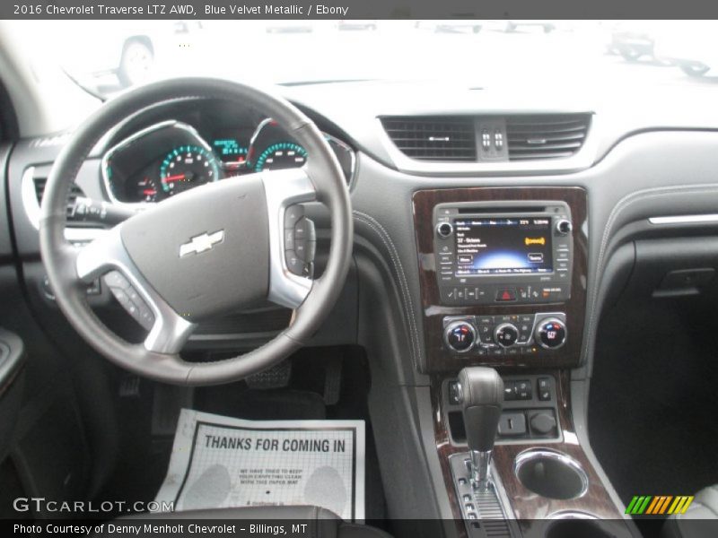 Blue Velvet Metallic / Ebony 2016 Chevrolet Traverse LTZ AWD