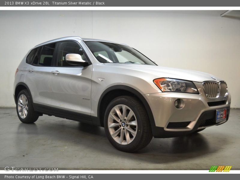 Titanium Silver Metallic / Black 2013 BMW X3 xDrive 28i