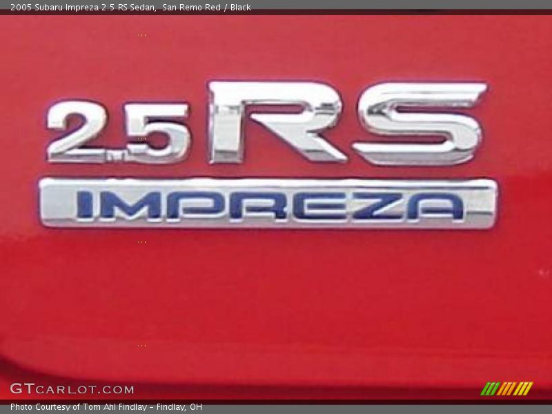San Remo Red / Black 2005 Subaru Impreza 2.5 RS Sedan