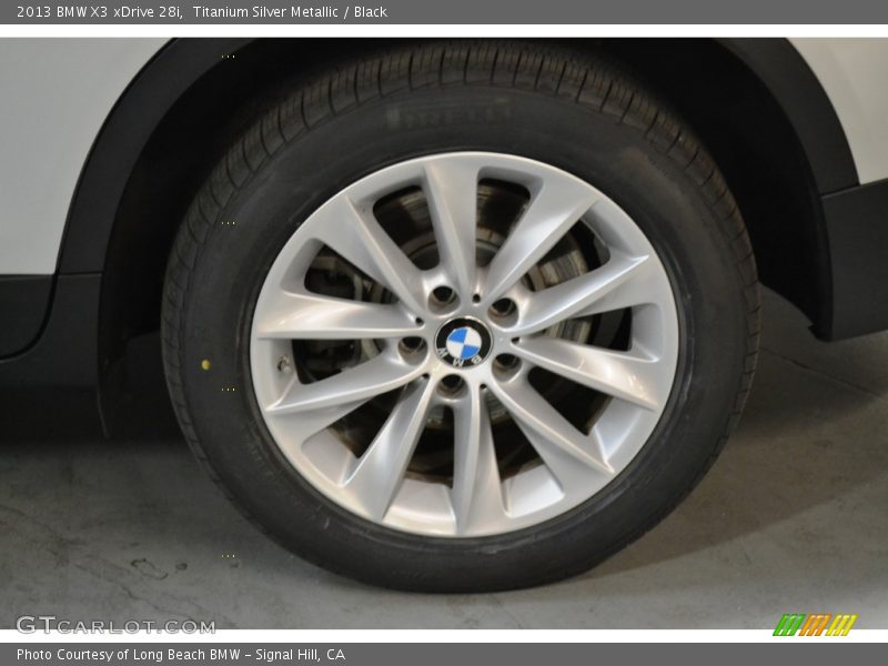 Titanium Silver Metallic / Black 2013 BMW X3 xDrive 28i