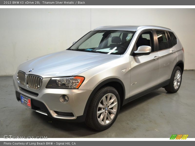 Titanium Silver Metallic / Black 2013 BMW X3 xDrive 28i