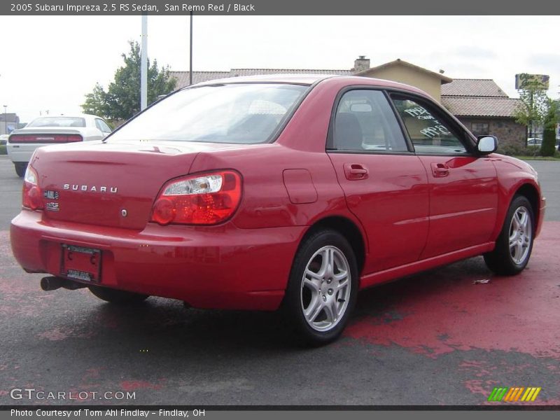 San Remo Red / Black 2005 Subaru Impreza 2.5 RS Sedan