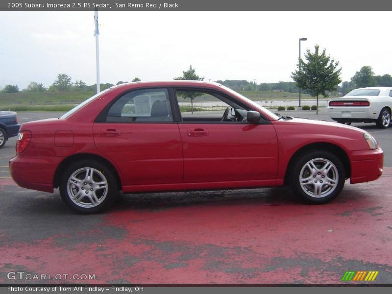 San Remo Red / Black 2005 Subaru Impreza 2.5 RS Sedan
