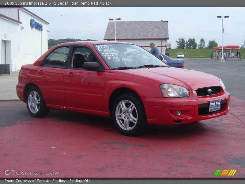 San Remo Red / Black 2005 Subaru Impreza 2.5 RS Sedan