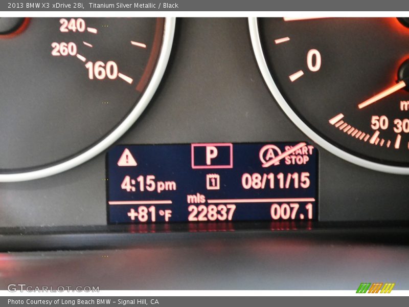 Titanium Silver Metallic / Black 2013 BMW X3 xDrive 28i