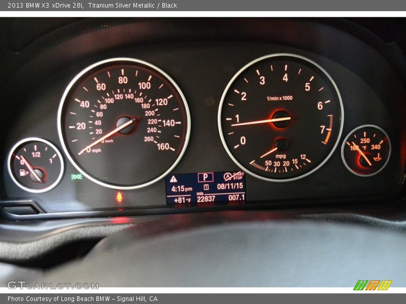 Titanium Silver Metallic / Black 2013 BMW X3 xDrive 28i