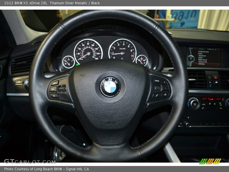 Titanium Silver Metallic / Black 2013 BMW X3 xDrive 28i