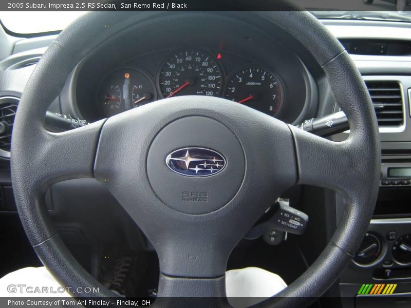 San Remo Red / Black 2005 Subaru Impreza 2.5 RS Sedan