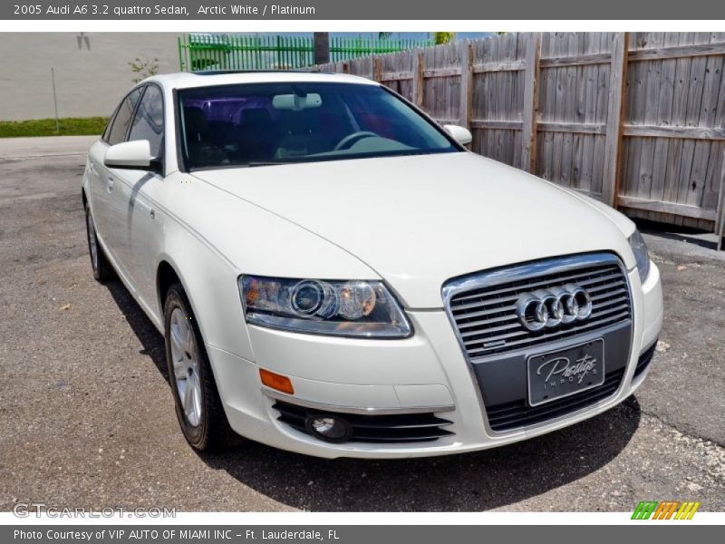 Arctic White / Platinum 2005 Audi A6 3.2 quattro Sedan