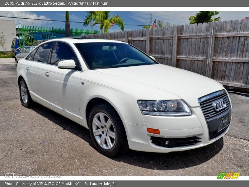 Arctic White / Platinum 2005 Audi A6 3.2 quattro Sedan