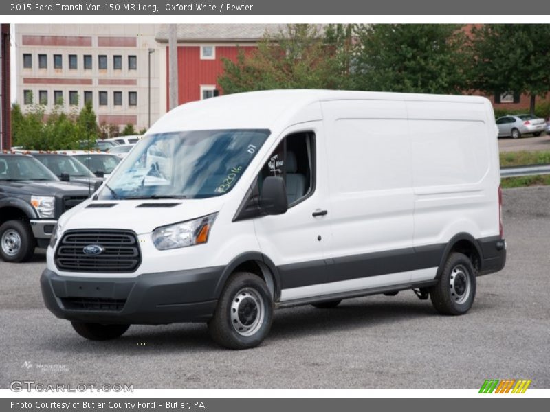 Oxford White / Pewter 2015 Ford Transit Van 150 MR Long