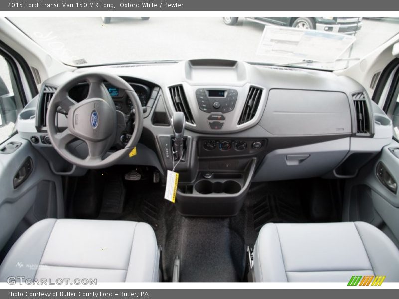 Oxford White / Pewter 2015 Ford Transit Van 150 MR Long