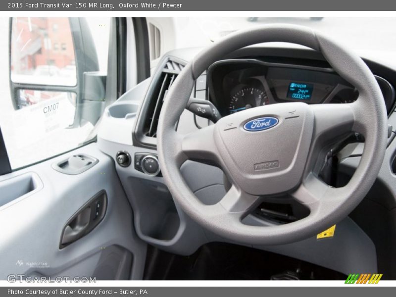 Oxford White / Pewter 2015 Ford Transit Van 150 MR Long