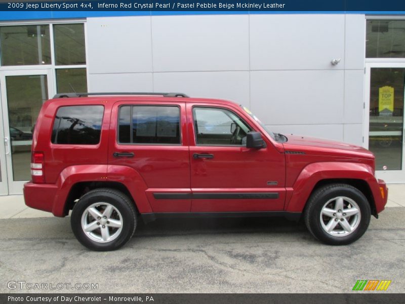 Inferno Red Crystal Pearl / Pastel Pebble Beige Mckinley Leather 2009 Jeep Liberty Sport 4x4