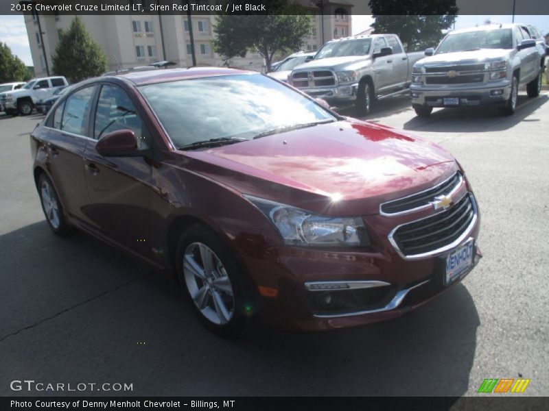 Siren Red Tintcoat / Jet Black 2016 Chevrolet Cruze Limited LT