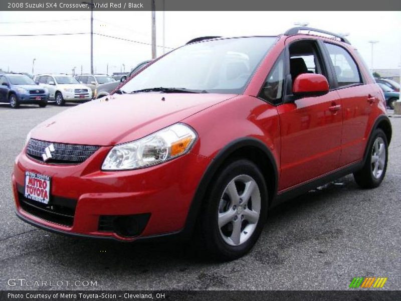 Vivid Red / Black 2008 Suzuki SX4 Crossover