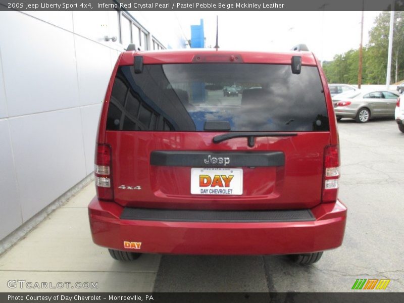 Inferno Red Crystal Pearl / Pastel Pebble Beige Mckinley Leather 2009 Jeep Liberty Sport 4x4