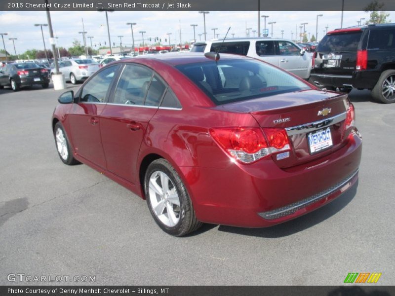 Siren Red Tintcoat / Jet Black 2016 Chevrolet Cruze Limited LT