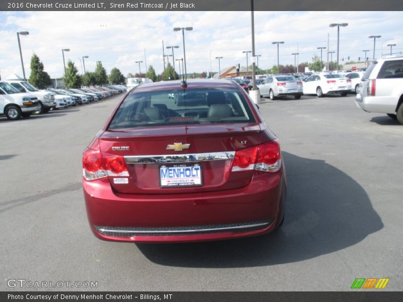 Siren Red Tintcoat / Jet Black 2016 Chevrolet Cruze Limited LT