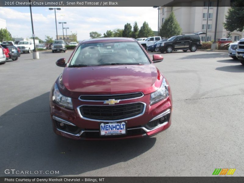 Siren Red Tintcoat / Jet Black 2016 Chevrolet Cruze Limited LT