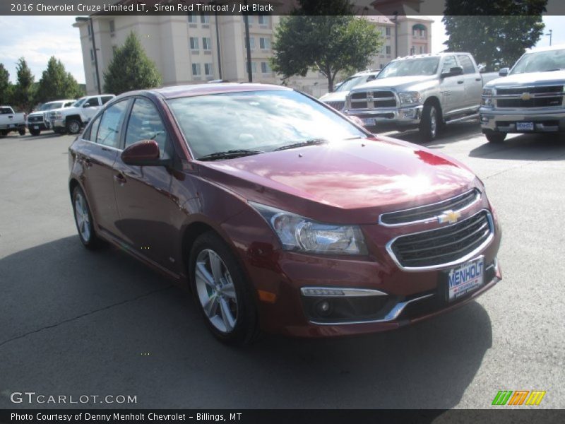 Siren Red Tintcoat / Jet Black 2016 Chevrolet Cruze Limited LT