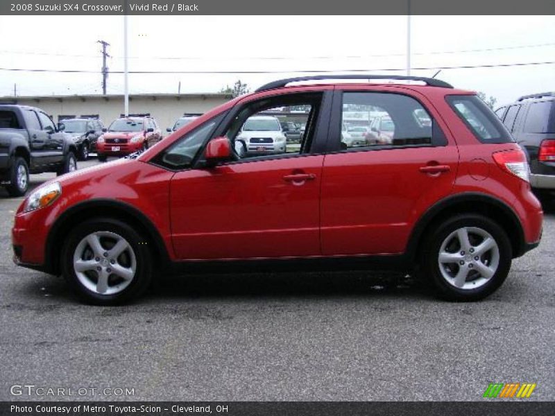 Vivid Red / Black 2008 Suzuki SX4 Crossover