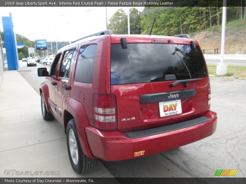 Inferno Red Crystal Pearl / Pastel Pebble Beige Mckinley Leather 2009 Jeep Liberty Sport 4x4