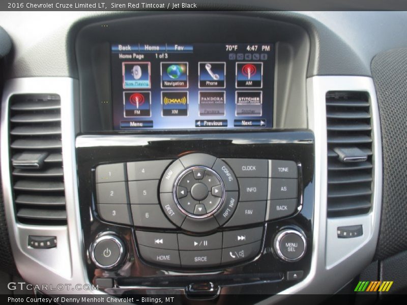 Controls of 2016 Cruze Limited LT