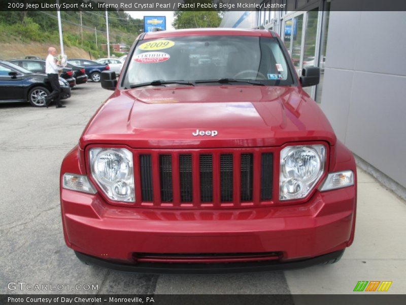 Inferno Red Crystal Pearl / Pastel Pebble Beige Mckinley Leather 2009 Jeep Liberty Sport 4x4