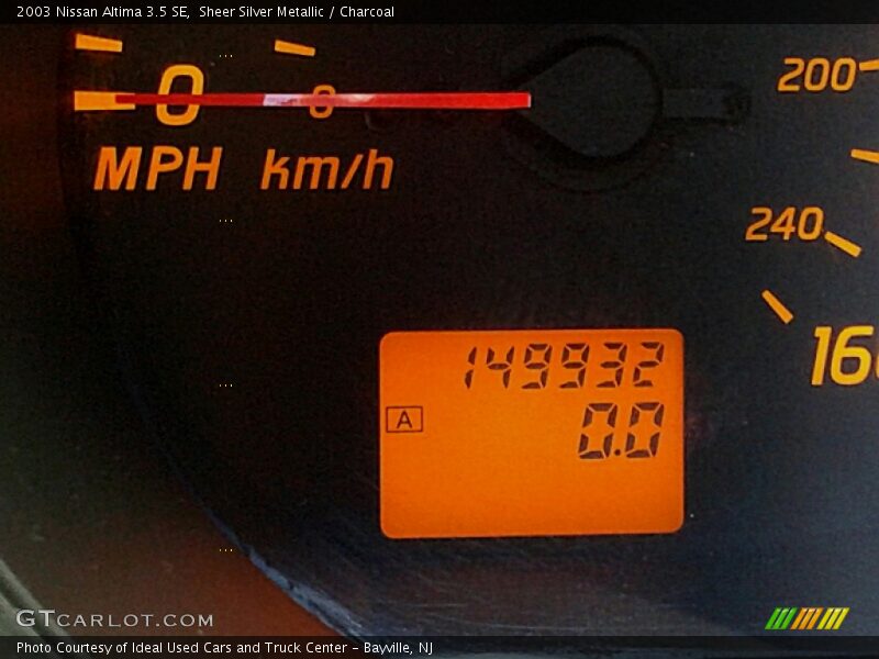 Sheer Silver Metallic / Charcoal 2003 Nissan Altima 3.5 SE
