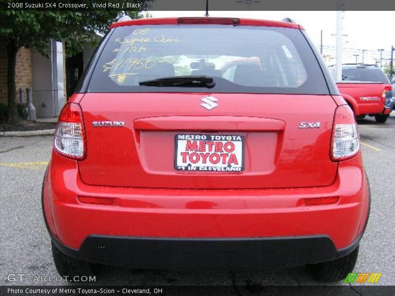 Vivid Red / Black 2008 Suzuki SX4 Crossover