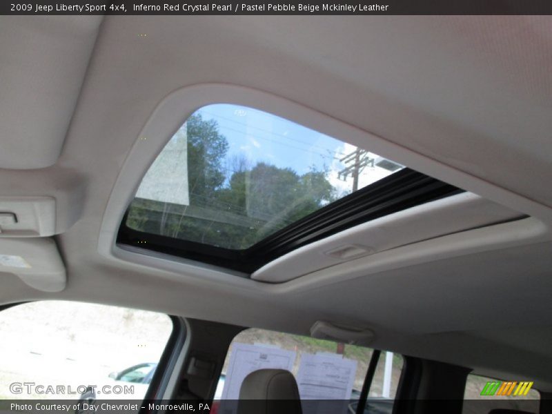 Inferno Red Crystal Pearl / Pastel Pebble Beige Mckinley Leather 2009 Jeep Liberty Sport 4x4