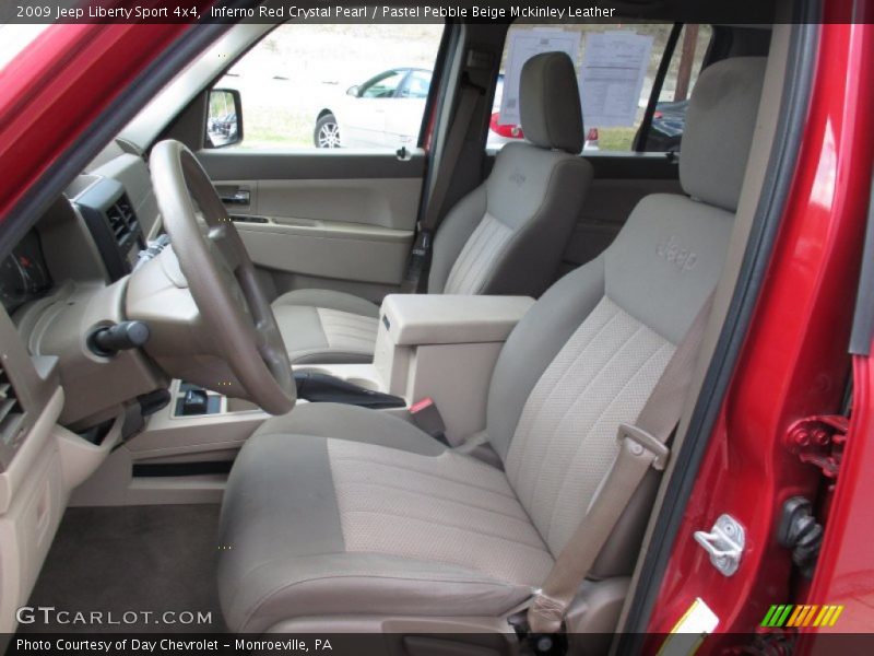 Inferno Red Crystal Pearl / Pastel Pebble Beige Mckinley Leather 2009 Jeep Liberty Sport 4x4
