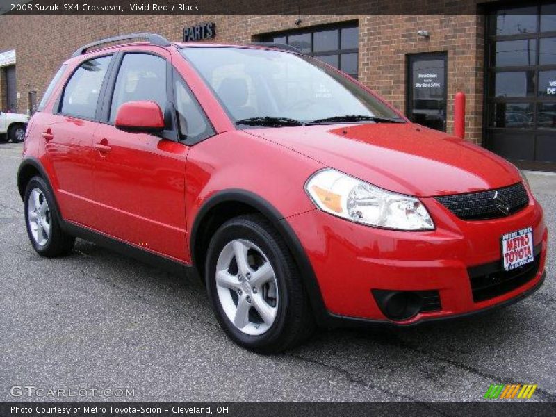 Vivid Red / Black 2008 Suzuki SX4 Crossover