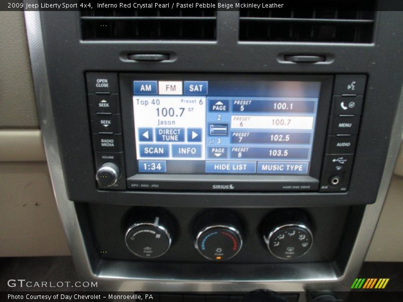 Inferno Red Crystal Pearl / Pastel Pebble Beige Mckinley Leather 2009 Jeep Liberty Sport 4x4