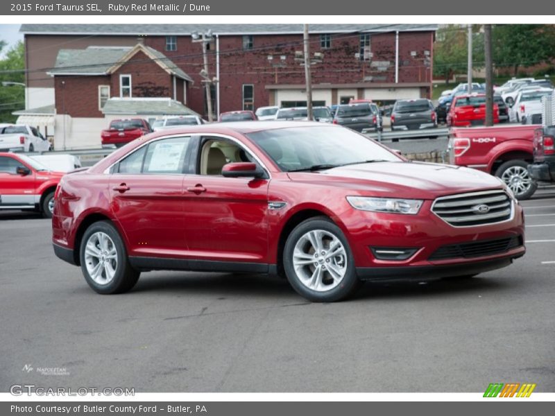 Ruby Red Metallic / Dune 2015 Ford Taurus SEL