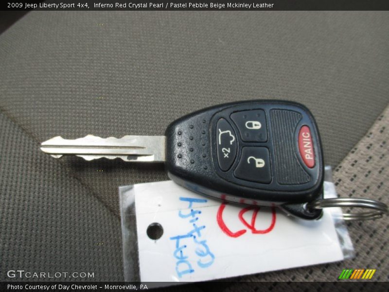 Inferno Red Crystal Pearl / Pastel Pebble Beige Mckinley Leather 2009 Jeep Liberty Sport 4x4