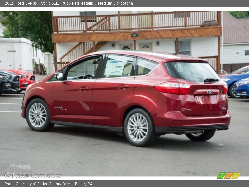 Ruby Red Metallic / Medium Light Stone 2015 Ford C-Max Hybrid SEL