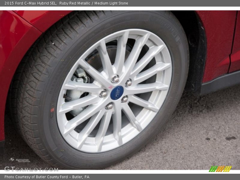 Ruby Red Metallic / Medium Light Stone 2015 Ford C-Max Hybrid SEL