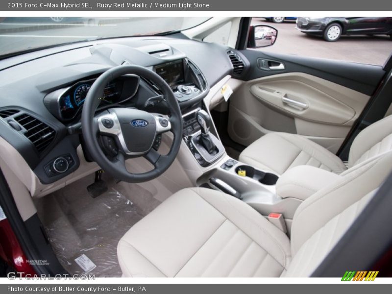 Ruby Red Metallic / Medium Light Stone 2015 Ford C-Max Hybrid SEL