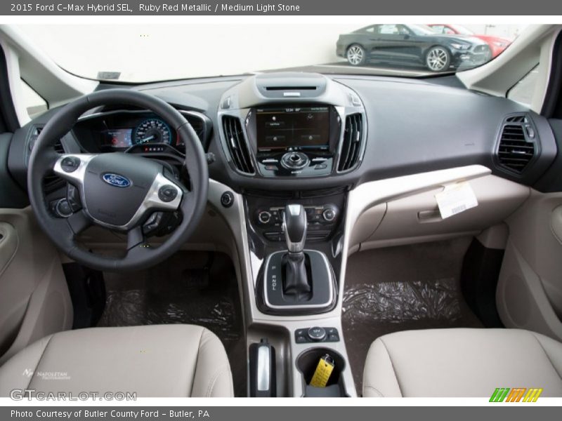 Ruby Red Metallic / Medium Light Stone 2015 Ford C-Max Hybrid SEL