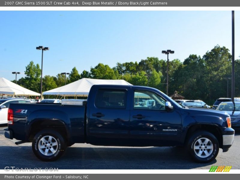 Deep Blue Metallic / Ebony Black/Light Cashmere 2007 GMC Sierra 1500 SLT Crew Cab 4x4