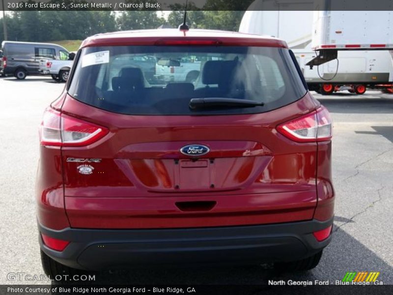 Sunset Metallic / Charcoal Black 2016 Ford Escape S