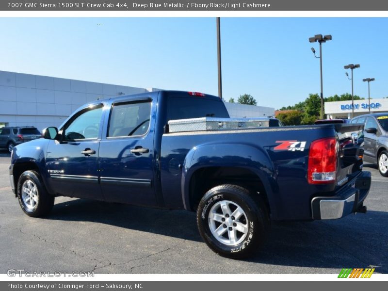 Deep Blue Metallic / Ebony Black/Light Cashmere 2007 GMC Sierra 1500 SLT Crew Cab 4x4