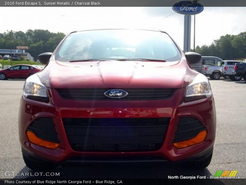 Sunset Metallic / Charcoal Black 2016 Ford Escape S