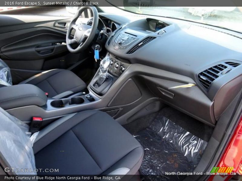 Sunset Metallic / Charcoal Black 2016 Ford Escape S