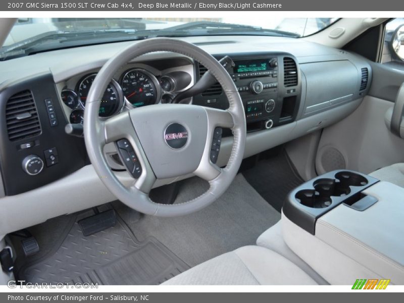 Deep Blue Metallic / Ebony Black/Light Cashmere 2007 GMC Sierra 1500 SLT Crew Cab 4x4