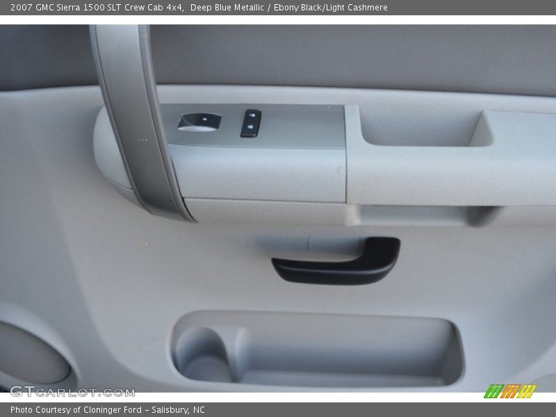 Deep Blue Metallic / Ebony Black/Light Cashmere 2007 GMC Sierra 1500 SLT Crew Cab 4x4