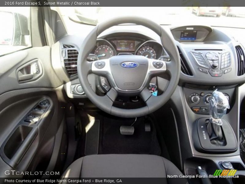 Sunset Metallic / Charcoal Black 2016 Ford Escape S