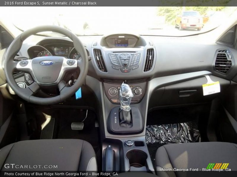 Sunset Metallic / Charcoal Black 2016 Ford Escape S